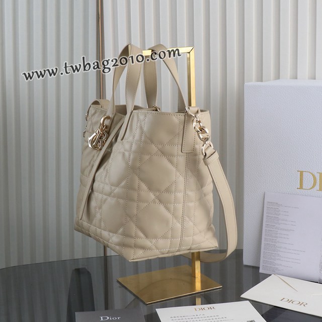 Dior专柜新款迪奥高仿原单原厂级Toujours竖版系列中号胭脂米色M2835菜篮子 djfk1461